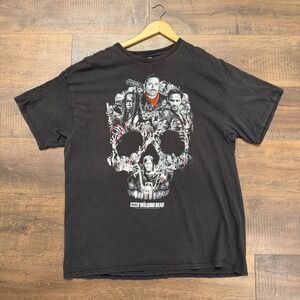 The Walking Dead AMC Skull Graphic T-Shirt Mens 2XL Black Rick Daryl Negan 2016